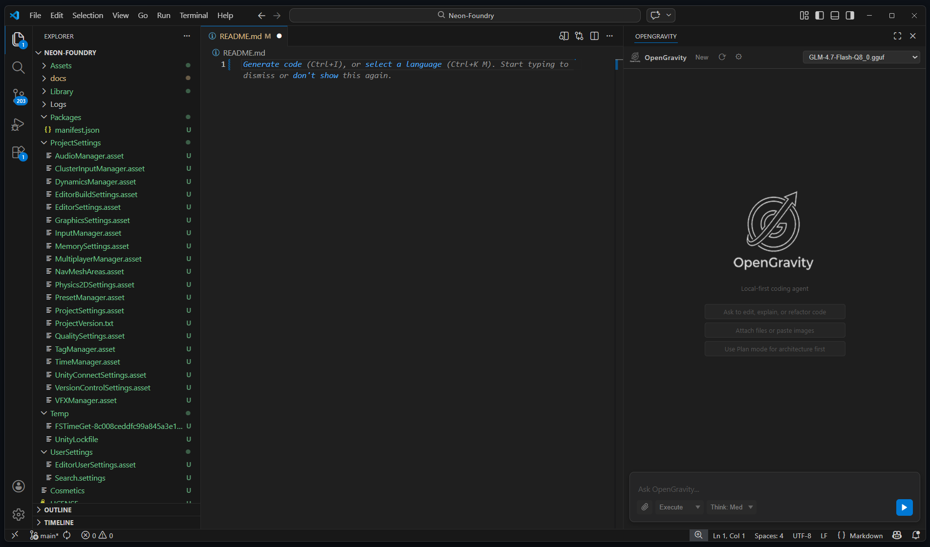 OpenGravity Chat Interface
